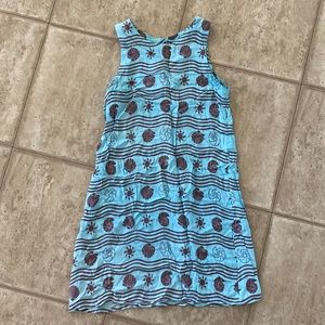 Light tank top summer dress with shells print